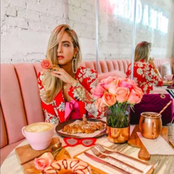 Zara | Red Floral Blogger Favorite Blazer NWOT! - Picture 4 of 10